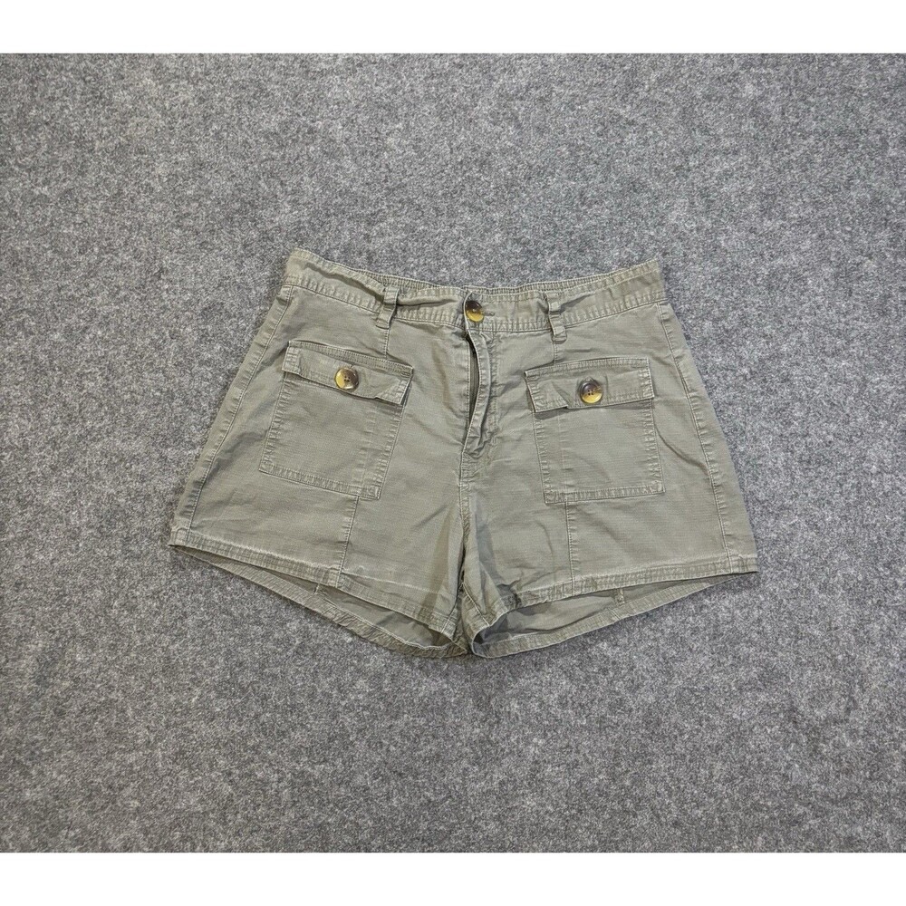 Vuori Ripstop Utility Shorts Womens Medium Green Organic Cotton Cargo Pockets